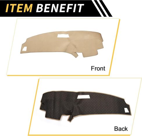 Dash Cover for Ford for Ranger 1989-1994 Dash Board Mat Non-Slip Dash Cover Mat Pad Polyester Center Console Dashboard Cover Pad Carpet Black in Saudi Arabia