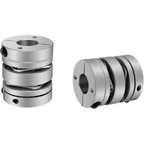 D34L45 الألومنيوم سبيكة D34L45 مزدوج الحجاب الحاجز اقتران موصل مرن D34mm L45mm كرة البرغي خطوة سيرفو محرك الحاسوب 1pcs (10x12.7) in Kuwait
