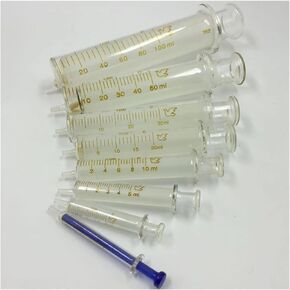 Lab Disposable Glass Syringe Glass Liquid Injector Transfer Pipette Sampler(100mL 1pc) in Kuwait