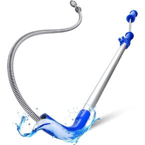 6 FT Drain Snake for Toilets Drain Auger Toilet Snake Auger Silicone Protection to Prevent Damage Toilet Auger Clog Remover Tool Plumbing Snake for Heavy Toilet Blockages in Kuwait