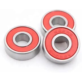 10pcs 608 2RS 8x22x7mm Red Skateboards Wheels ABEC-9 Miniature Shafts Tool Skate Scooter Steel Bearings High Performance Roller in Saudi Arabia