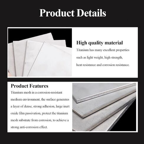 Metal Sheet, TC4 Titanium Alloy Plate Sheet 200×200Mm Thickness 6-10Mm Suitable for Aerospace and Industrial Processes,200×200×12mm(200x200x10mm) in Saudi Arabia