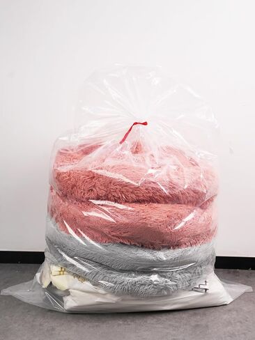 Zorica Large Plastic Storage Bags with Ties, 40x60 inches, Heavy Duty, Clear,tight seal in Saudi Arabia