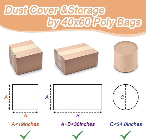 Large Plastic Storage Bags - 4 Pcs Clear Plastic Bag, 40" x 60" Dustproof Extra Large Storage Bag, Reusable Extra Luggage Storage Bags for Suitcase,Luggage,Furniture,Seat,Chair,Bike,Stroller in Saudi Arabia