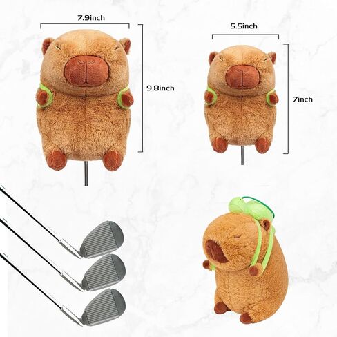 Capybara Golf Headcover ، أغلفة Head Club Plush Golf Club ، الحجم الصغير يناسب Hybird و Irons ، الحجم الكبير يناسب رأس سائق 460cc قياسي in Kuwait