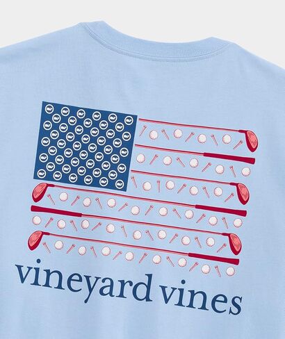 Vineyard Vines Men Men Americana Golf Flag Flag أقصر الأكمام in Kuwait