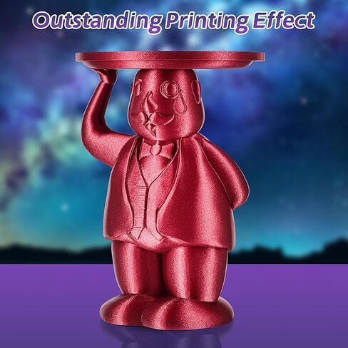 ERYONE Sparkly Glitter Shining PLA Filament for 3D Printer, 1.75mm +/-0.03mm, 1kg(2.2LBS)/Spool, Red in Kuwait