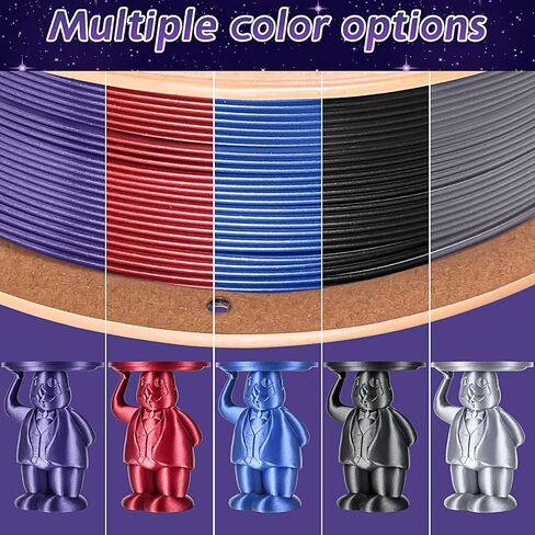 ERYONE Sparkly Glitter Shining PLA Filament for 3D Printer, 1.75mm +/-0.03mm, 1kg(2.2LBS)/Spool, Red in Kuwait