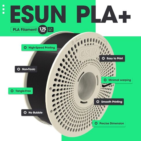 ESUN PLA+ REFILAMENT 1.75MM ومجموعة ESPOOL+ شاقة ، استبدال التخزين المؤقت للخيوط القابلة لإعادة الاستخدام وقابلة للإزالة مع طباعة ثلاثية الأبعاد PLA Plus ، Pine Green in Kuwait