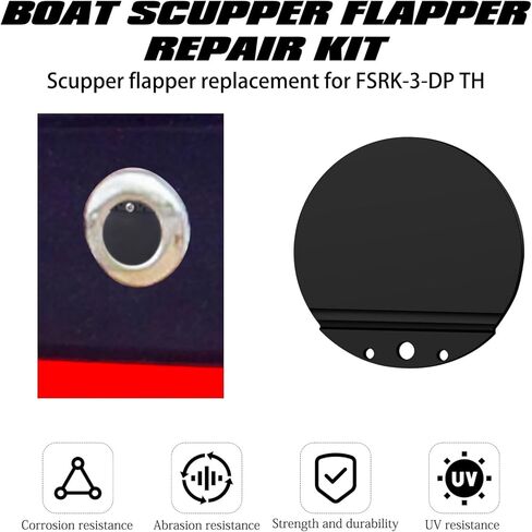 BBTO 4PCS Scupper Flappers Replacement Boats Scupper Drain Valves for Boat Repair Kit Compatible with TH Mar-ine FSRK-3-DP in Saudi Arabia