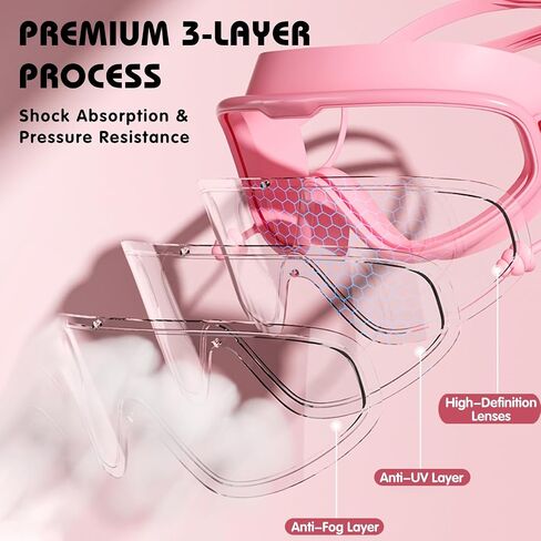 2 Pack Swim Goggles for Kids 3-15 Years Old, HD Large Frame Anti-Fog Pool Swimming Goggles for Children Toddler in Saudi Arabia