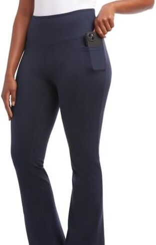 Jockey Women's High-Waisted Yoga Pants, Boot Cut Flare Leg, Studio Flare (US, Alpha, X-Large, Regular, Regular, Navy) in Saudi Arabia