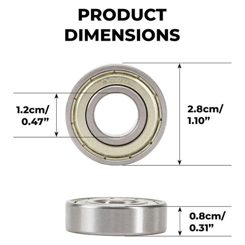 2Pcs Z1009 Deep Groove Ball Bearing 12 * 28 * 8 Bearing 6001Z Pre-Lubricated in Saudi Arabia