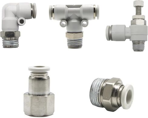 تركيب خرطوم الهوائية تركيب الهواء الأبيض 1/4 1/2 6mm 8mm BSPT الخيط السريع موصل اقتران خرطوم القصبة الهوائية (10-02 (10mm-1l4) ، PCF) in Saudi Arabia
