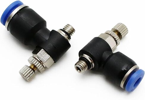 Pneumatic Speed Flow Controller 8mm 6mm 10mm 12mm OD Hose Tube 1/4"BSPT 1/8" 3/8" 1/2" Male Gas Airflow Limit Valve Quick Fitting(SL6-01) in Saudi Arabia
