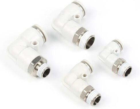 Pneumatic connector 4mm-12mm Hose OD 1/8" 1/4" 3/8" 1/2" Male Thread Pneumatic Tube Elbow Connector Tube Air Push In Fitting(12mm OD Hose,M5) in Saudi Arabia