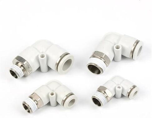 Pneumatic connector 4mm-12mm Hose OD 1/8" 1/4" 3/8" 1/2" Male Thread Pneumatic Tube Elbow Connector Tube Air Push In Fitting(12mm OD Hose,M5) in Saudi Arabia