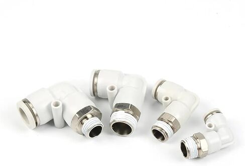 Pneumatic connector 4mm-12mm Hose OD 1/8" 1/4" 3/8" 1/2" Male Thread Pneumatic Tube Elbow Connector Tube Air Push In Fitting(12mm OD Hose,M5) in Saudi Arabia