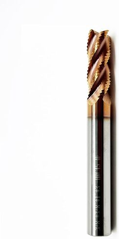 3/8" Carbide Roughing End Mill, 4-Flute, 3/8" Shank, 1" Cutting Length, 3" Overall – High-Efficiency for Alloy & Hardened Steel Machining in Saudi Arabia