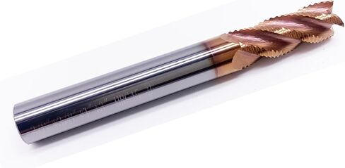 3/8" Carbide Roughing End Mill, 4-Flute, 3/8" Shank, 1" Cutting Length, 3" Overall – High-Efficiency for Alloy & Hardened Steel Machining in Saudi Arabia