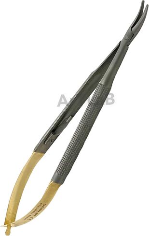 GERMAN STAINLESS TC SET OF 3 Castroviejo Micro Scissors Needle Holder CURVED Plus Forceps Dental EYE GERMAN in Saudi Arabia