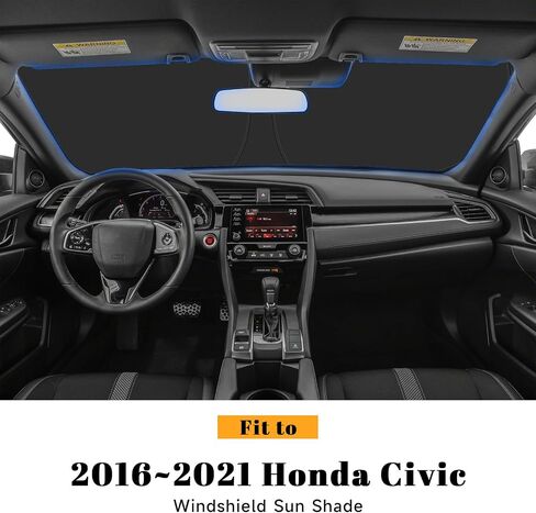 Car Windshield Sun Shade for Honda 2022-2025 Civic Accessories (OEM Design) Reflective Foldable Heat Insulation Sunshade for Ultimate Protection in Saudi Arabia