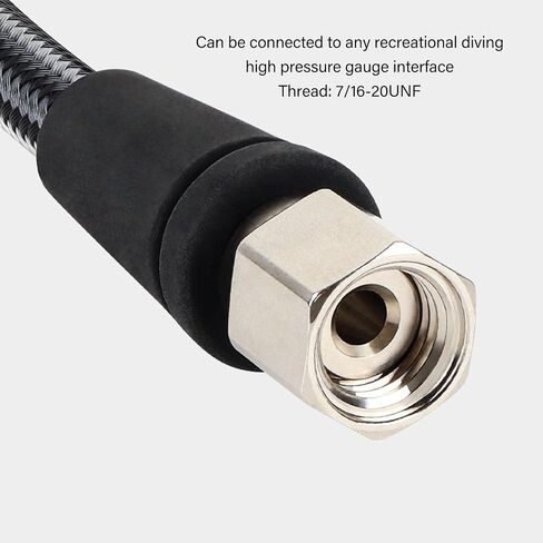 Diving High Pressure Regulator Hose,Scuba Diving Flexible Braided Hose,Carbon Fiber Woven Safe Braided Hose,for Deep Diving, Teaching Diving Activities in Saudi Arabia