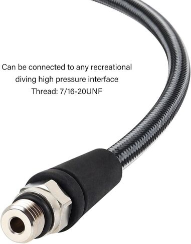 Diving High Pressure Regulator Hose,Scuba Diving Flexible Braided Hose,Carbon Fiber Woven Safe Braided Hose,for Deep Diving, Teaching Diving Activities in Saudi Arabia