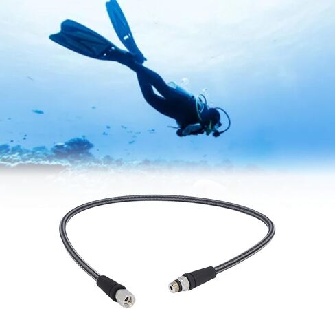 Diving High Pressure Regulator Hose,Scuba Diving Flexible Braided Hose,Carbon Fiber Woven Safe Braided Hose,for Deep Diving, Teaching Diving Activities in Saudi Arabia