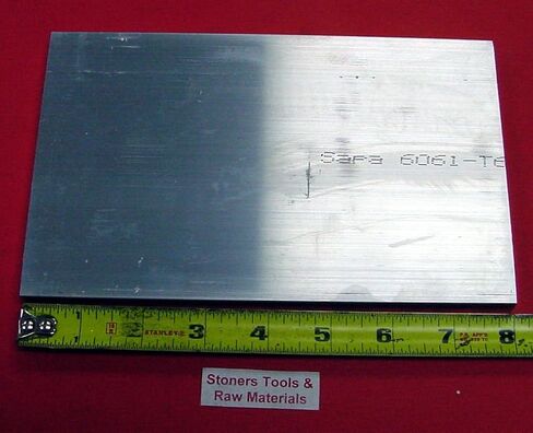 1/2 "× 5" الألومنيوم 6061 شريط مسطح صلب 8 "طويل .50" لوحة مطحنة جديدة T6511 in Saudi Arabia