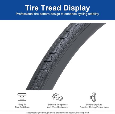 700x28c (28-622) إطار الدراجة 700C دراجة مناسبة لـ 700x27c 700 × 28C 700x29C ROAD/CITY PILLE BIKE PIKE TYRE (واحد) in Saudi Arabia