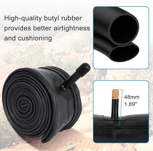 JIAYAN 24/26x1.95 Folding Replacement Bicycle Tires with Tire Levers and Tire Liners, 24''/26'' Mountain Bike Tire and Inner Tube for MTB Off-Road Bicycle in Kuwait