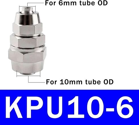 10pcs PU-4 6 8 10 12 14 16mm OD Hose Tube Connect Pu Tube Direct Pneumatic Connector Quick Fast Twist Air Hose Tube (KPU 10-8،10 PCS) in Saudi Arabia