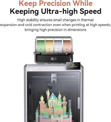 خيوط CREALITY HYPER PLA RFID ، 1KGX4 3D طابعة طابعة 1.75 مم مع علامات RFID لتحديد نظام خيوط CFS-CRELITY ، مواد طباعة عالية السرعة من 30 إلى 600 مم/ثانية (أبيض+أسود+أحمر+أزرق) in Kuwait