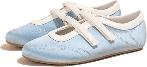 Mary Jane Flats Wide Toe Ballerina Flats with Double Straps Fancy Cute Ballet Sneakers for Woman Retro Low Top Soft Comfortable Ballet Shoes Dance Daily Dressy Lightweight Non-Slip Elegant Footwear in Saudi Arabia