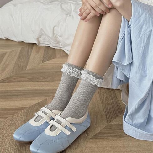 Mary Jane Flats Wide Toe Ballerina Flats with Double Straps Fancy Cute Ballet Sneakers for Woman Retro Low Top Soft Comfortable Ballet Shoes Dance Daily Dressy Lightweight Non-Slip Elegant Footwear in Saudi Arabia