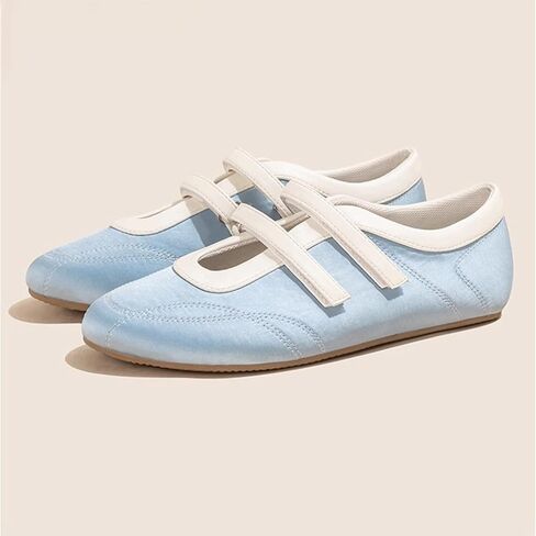 Mary Jane Flats Wide Toe Ballerina Flats with Double Straps Fancy Cute Ballet Sneakers for Woman Retro Low Top Soft Comfortable Ballet Shoes Dance Daily Dressy Lightweight Non-Slip Elegant Footwear in Saudi Arabia