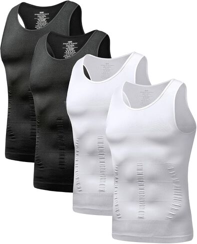 قميص Arjen Kroos Compression Men Tank Tops Tops Men Undershirts Activewear Muscle Slistcle Slimming Rippering 4 Pack 4th-Level Compression in Saudi Arabia