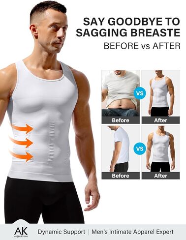 قميص Arjen Kroos Compression Men Tank Tops Tops Men Undershirts Activewear Muscle Slistcle Slimming Rippering 4 Pack 4th-Level Compression in Saudi Arabia