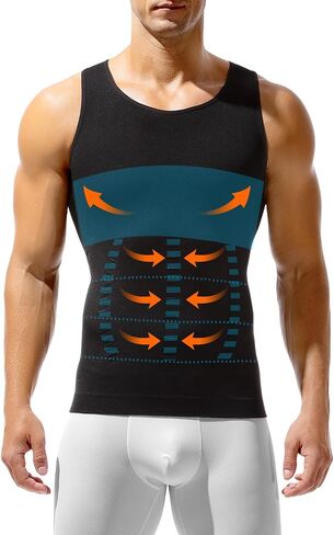 قميص Arjen Kroos Compression Men Tank Tops Tops Men Undershirts Activewear Muscle Slistcle Slimming Rippering 4 Pack 4th-Level Compression in Saudi Arabia