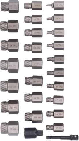 27Pcs Screw Extractor Hex Broken Bolt Removal Tool Set Kit Rapidly Remove Damaged Bolts Studs for Quick Repair Maintenance in Saudi Arabia
