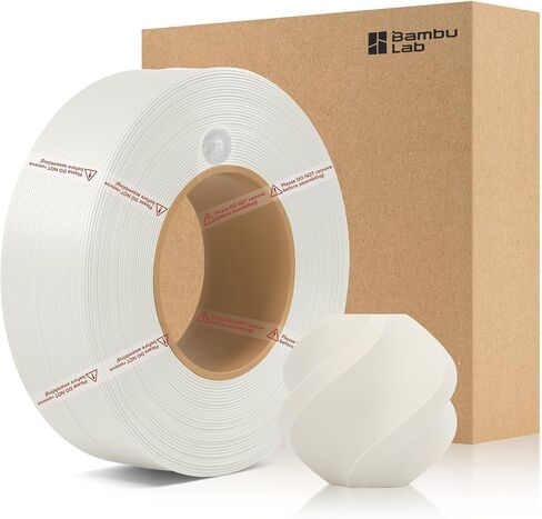 Bamboo1.75MM PLA Matte Refill Filament High Toughness High Speed &Easy Printing Eco Friendly with RFID for Bambu Lab A1,X1,P1 AMS 1KG +/- 0.03mm (Without Spool) (Black 11101) in Kuwait