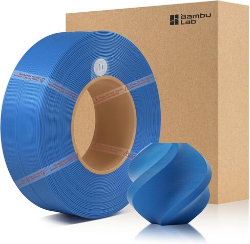 Bamboo1.75MM PLA Matte Refill Filament High Toughness High Speed &Easy Printing Eco Friendly with RFID for Bambu Lab A1,X1,P1 AMS 1KG +/- 0.03mm (Without Spool) (Black 11101) in Kuwait