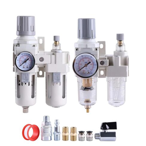 Pneumatic Pressure Regulator Air Source Processor Compressed Air Filter Regulator Lubricator Combo Water/Oil Trap Separator(AC2010-2 1l4NPT) in Saudi Arabia
