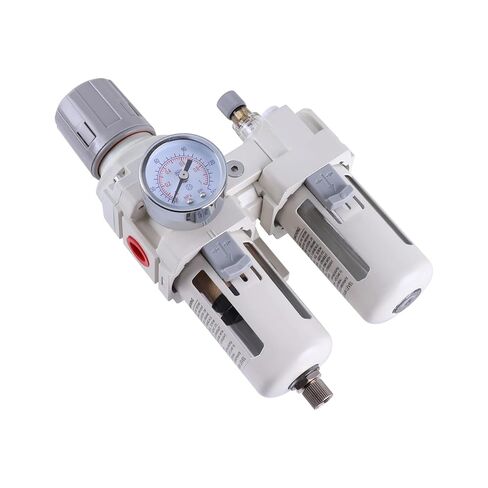 Pneumatic Pressure Regulator Air Source Processor Compressed Air Filter Regulator Lubricator Combo Water/Oil Trap Separator(AC2010-2 1l4NPT) in Saudi Arabia
