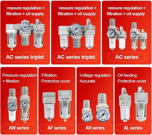 1PCS AC2000 AC2010 AR2000 Air Treatment Processor Unit Oil Water Separator Filter Lubricator air Compressor Pressure Regulator(AC4010-04) in Saudi Arabia
