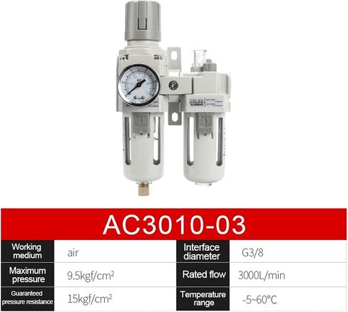 1PCS AC2000 AC2010 AR2000 Air Treatment Processor Unit Oil Water Separator Filter Lubricator air Compressor Pressure Regulator(AC4010-04) in Saudi Arabia
