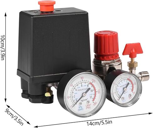 2-G1/4 Small Air Compressor Pressure Switch Control Valve Regulator with Gauges Air Regulator Valve in Saudi Arabia