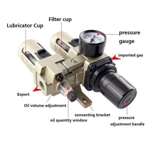 Industrial Operations 12 * 22 * 7 Cm Air Moisture Separator Air Tool Filter Aluminum Alloy Material Condensate Filtration in Saudi Arabia
