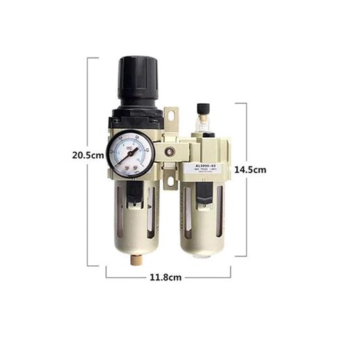 Industrial Operations 12 * 22 * 7 Cm Air Moisture Separator Air Tool Filter Aluminum Alloy Material Condensate Filtration in Saudi Arabia